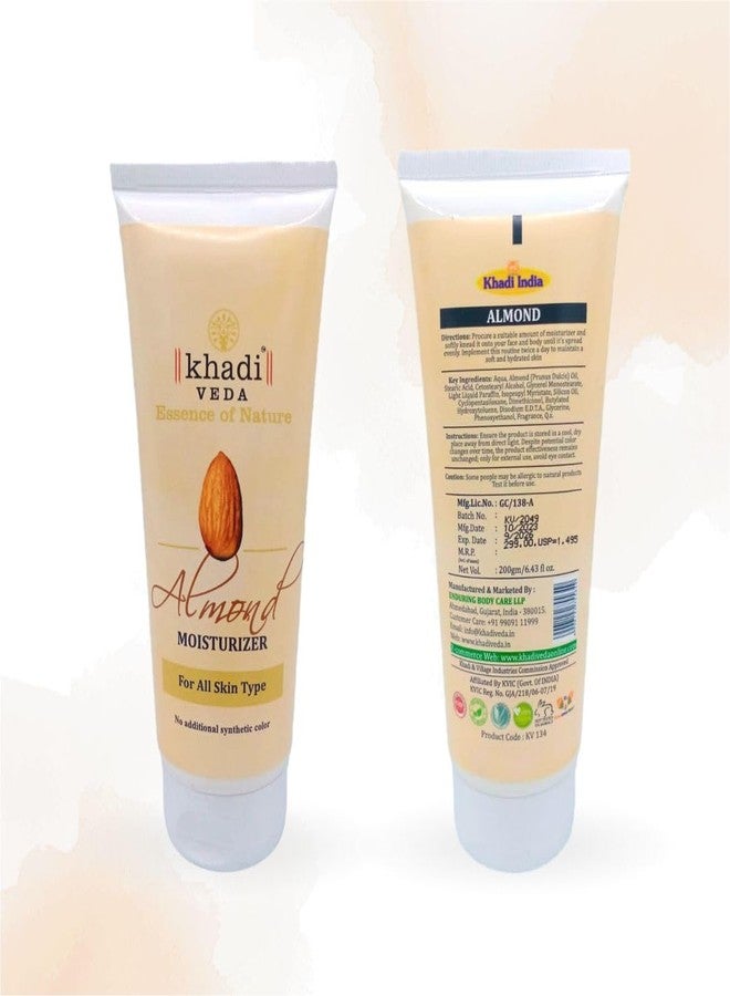 Khadi Veda Almond Body Moisturizer for All Skin Type- 200gm (Pack of 2)