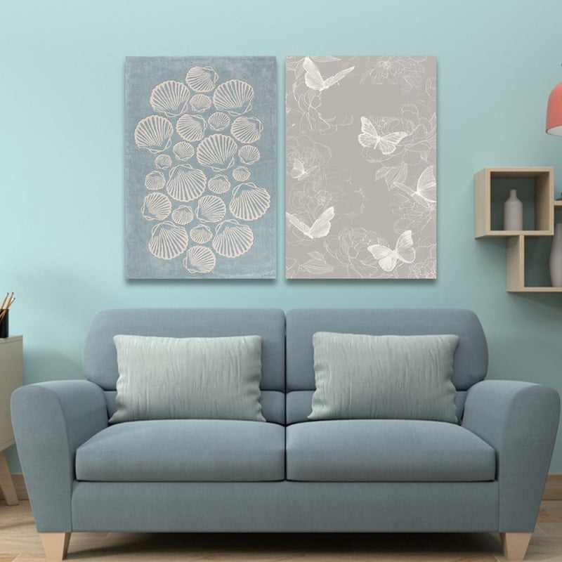 Marktna A double canvas painting with a modern design, total size 100 x 70 cm - Image 1