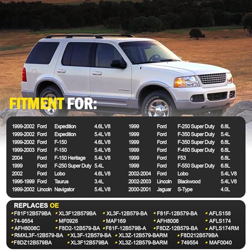 C-Tzu Mass Air Flow Meter MAF Sensor for Ford Expedition F150 F250 F350 F450 F53 F550 Lobo Taurus 1999-2004 Lincoln Blackwood Navigator 1999-2003,Replaces F81F12B579BA XL3F12B579BA AFLS174 AFH8006 - Image 5