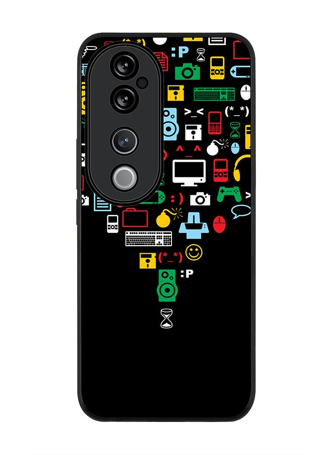 Stylizedd For vivo V40 5G /vivo V40 Pro Case,Slim fit Camera Protection, Shockproof Thin Phone cover - Convergence (Black) - Image 1