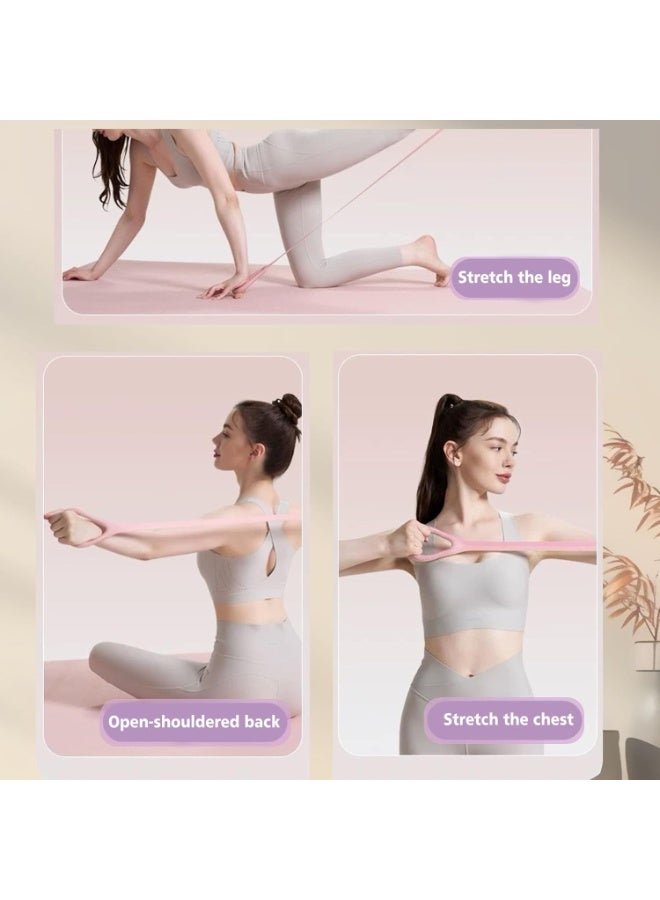 M MIAOYAN Figure 8 fitness resistance band, elastic band for exercise, arm, back training, yoga, Pilates, physical therapy, stretching exercise equipment - Image 3