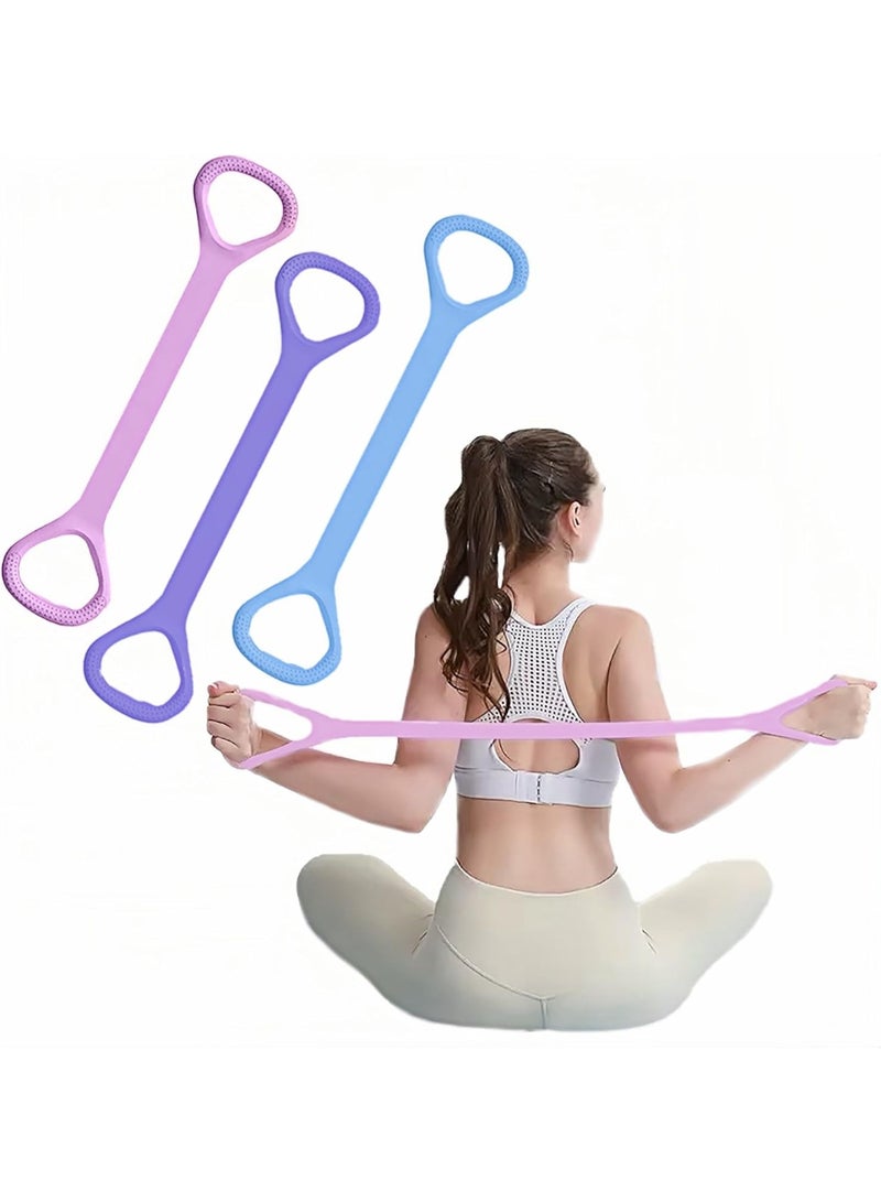 M MIAOYAN Figure 8 fitness resistance band, elastic band for exercise, arm, back training, yoga, Pilates, physical therapy, stretching exercise equipment - Image 1
