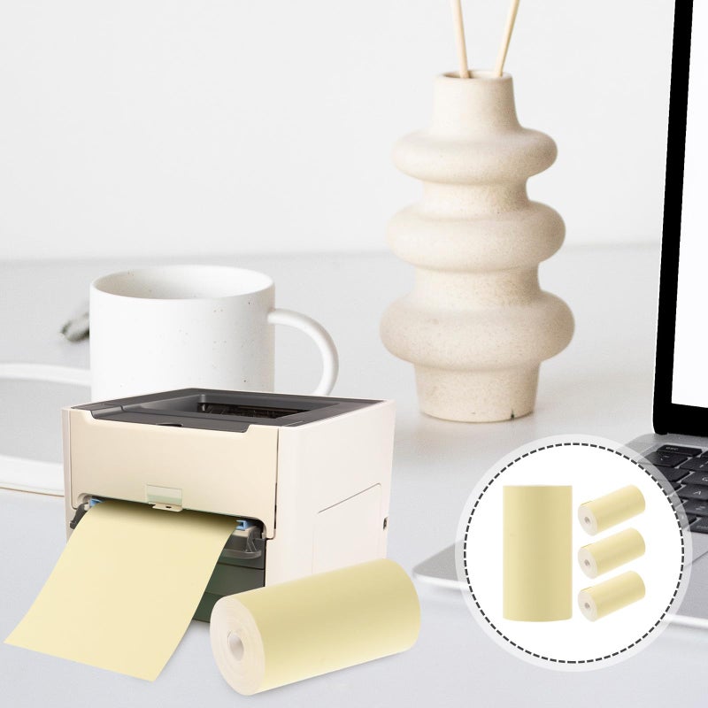 Yellow Thermal Receipt Paper Rolls 5 7X3 Inches 4 Pack For POS Register And Bank Queue Printers - Image 4