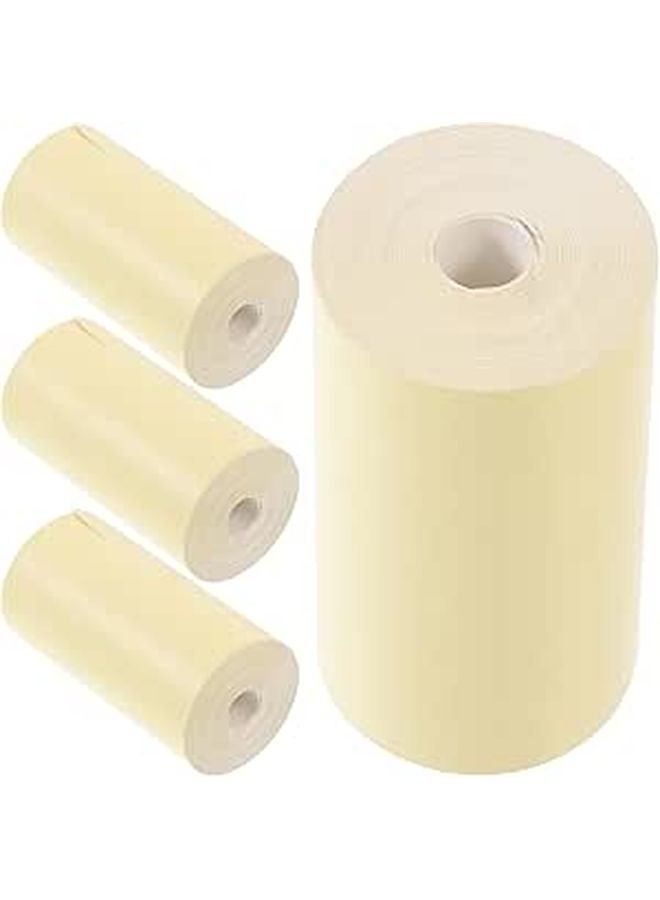Yellow Thermal Receipt Paper Rolls 5 7X3 Inches 4 Pack For POS Register And Bank Queue Printers - Image 1