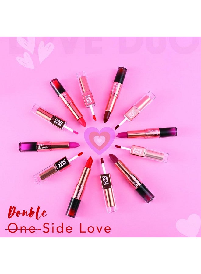 Blue Heaven Love Duo 2 In1 Dual Sided Lipstick For Women | Non Transfer| Hydrating And Long Lasting Upto 12 Hrs | Soft Matte Finish Formula - 10 |1.5Ml + 4G - Image 4