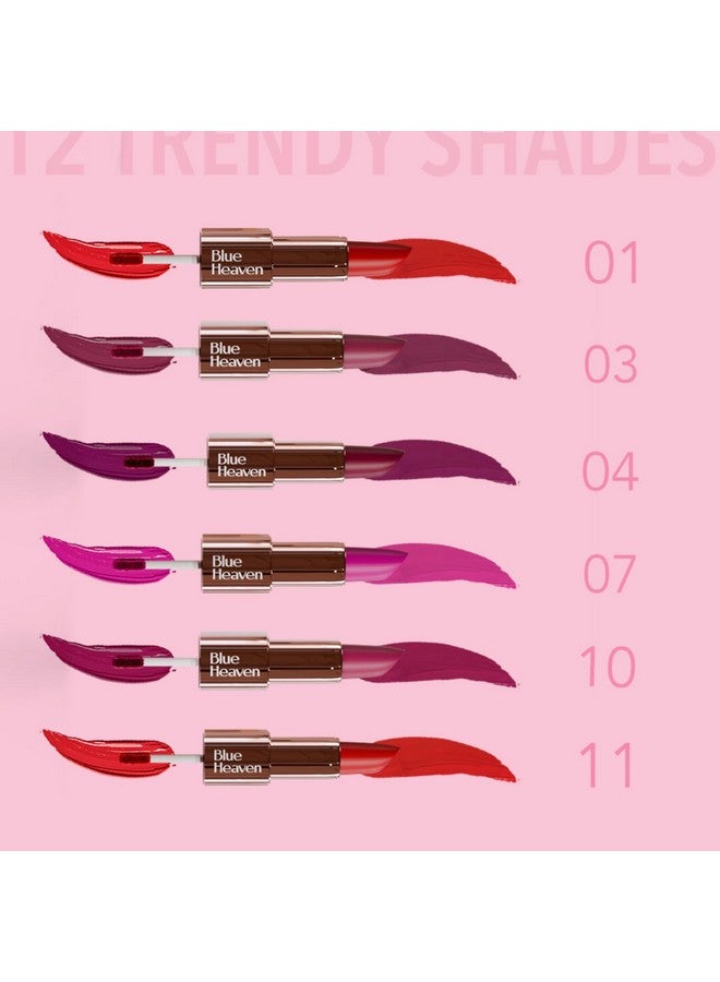 Blue Heaven Love Duo 2 In1 Dual Sided Lipstick For Women | Non Transfer| Hydrating And Long Lasting Upto 12 Hrs | Soft Matte Finish Formula - 10 |1.5Ml + 4G - Image 3
