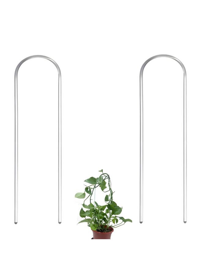 CHOUYUHE 2 Pack U-Shaped Clear Acrylic Plant Supports - 14 inches Indoor/Outdoor Climbing Vine Trellis for Potted Plants, Ideal for Ivy & Tropical Houseplants,Plant Support Hoya Trellis - Image 1