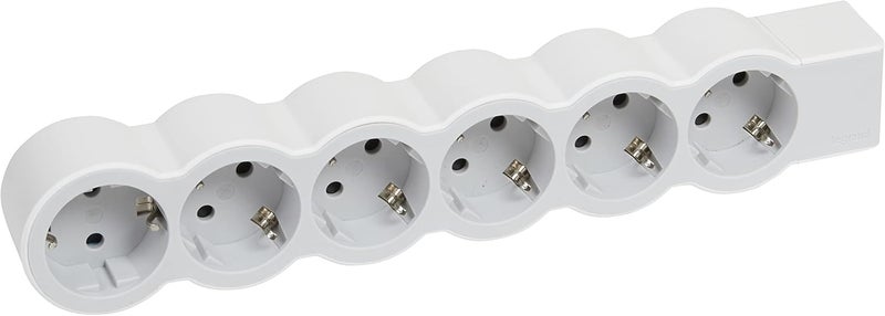Legrand , 694579 Flat Socket 6 Way Socket Multiple Socket Without Cable Ultra White Grey - Image 2