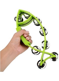 Generic Fish Tambourine Handbell Rhythm Shaker Bell Percussion 12” with Double Row 16x Jingle Pair  - Image 1