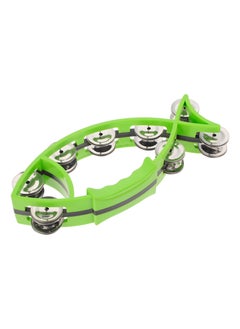 Generic Fish Tambourine Handbell Rhythm Shaker Bell Percussion 12” with Double Row 16x Jingle Pair  - Image 2