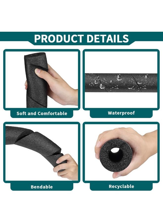 Aecsze Pipe Insulation Foam Tube, 15.7 Inch Black Soft Foam Pipe Covers, No Adhesive or Glue Multi-Purpose Foam Tubing for Beach Outdoor Indoor Swimming Pool Handle Water Pipe - Image 3