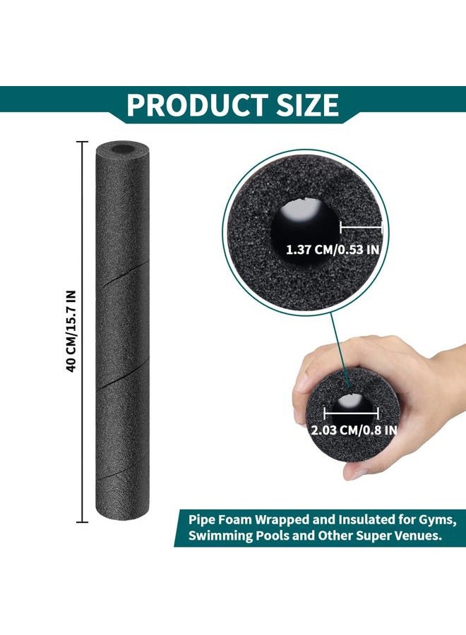 Aecsze Pipe Insulation Foam Tube, 15.7 Inch Black Soft Foam Pipe Covers, No Adhesive or Glue Multi-Purpose Foam Tubing for Beach Outdoor Indoor Swimming Pool Handle Water Pipe - Image 2