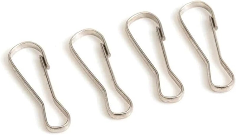 خطافات زنبركية من الفولاذ المقاوم للصدأ 200 قطعة 32 مم مشابك موصلات للمجوهرات سلسلة المفاتيح بطاقة الهوية - Image 3