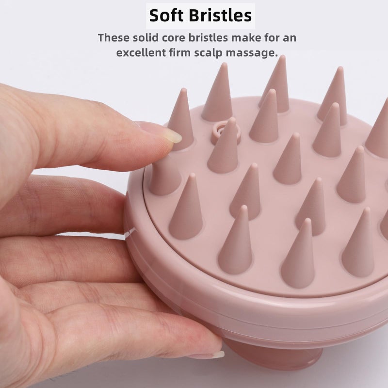 BTYMS Hair Scalp Scrubber Shampoo Brush with Dispenser, Silicone Scalp Massager Exfoliating Brush for Dandruff Removal - Image 4