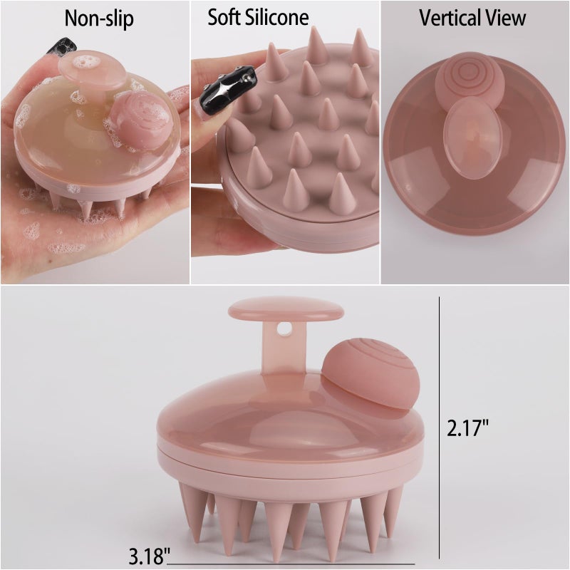 BTYMS Hair Scalp Scrubber Shampoo Brush with Dispenser, Silicone Scalp Massager Exfoliating Brush for Dandruff Removal - Image 5