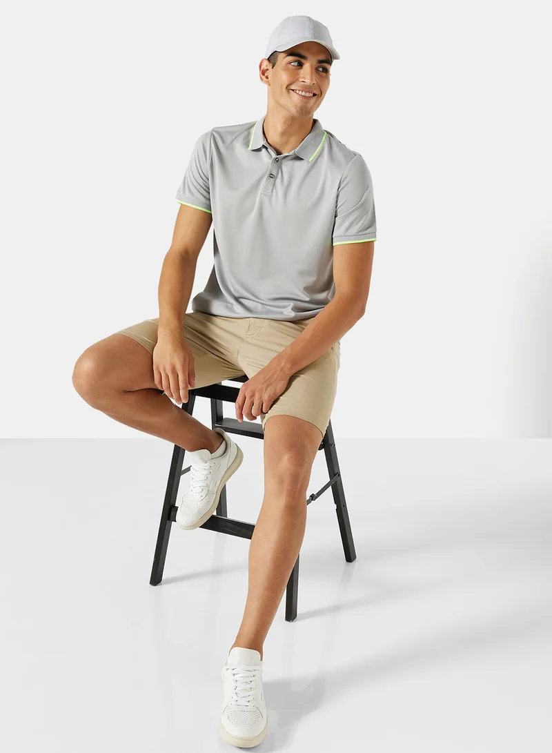 STYLISTPARK Basic Collared Piping Polo
