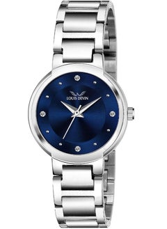 LOUIS DEVIN Stainless Steel Women's Quartz Watch Blue  - Image 1