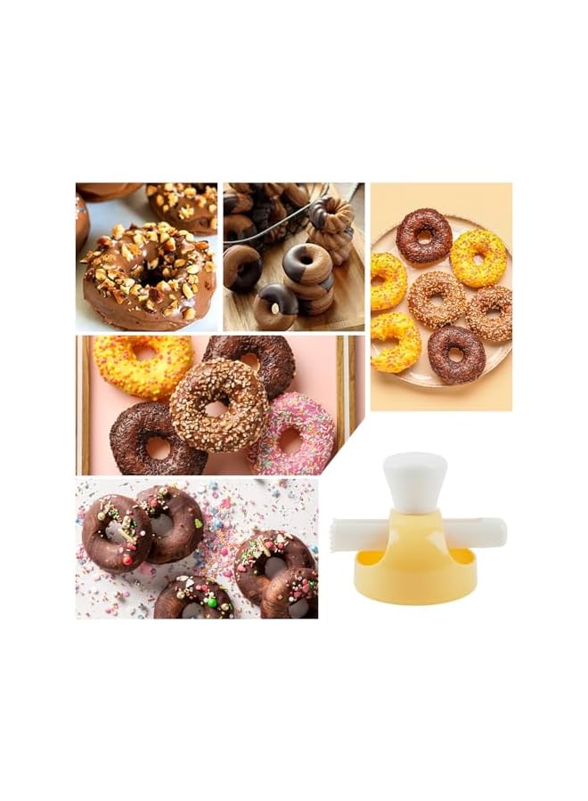 S-TOP Non-Stick Donut Cutter Mold Set with Dipping Plier, Doughnut Maker DIY Baking Tool, Non-Stick Mould for Cake, Pastry, Easy to Use and Clean DIY Doughnut Baking Tool - Image 3