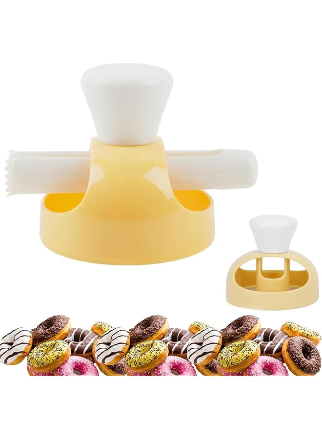 S-TOP Non-Stick Donut Cutter Mold Set with Dipping Plier, Doughnut Maker DIY Baking Tool, Non-Stick Mould for Cake, Pastry, Easy to Use and Clean DIY Doughnut Baking Tool - Image 1