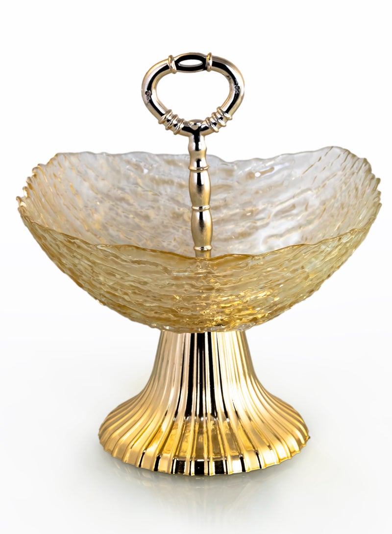 More Glassware  25Cm Candy Holder With Stand And Handle And Display Box  - Image 1