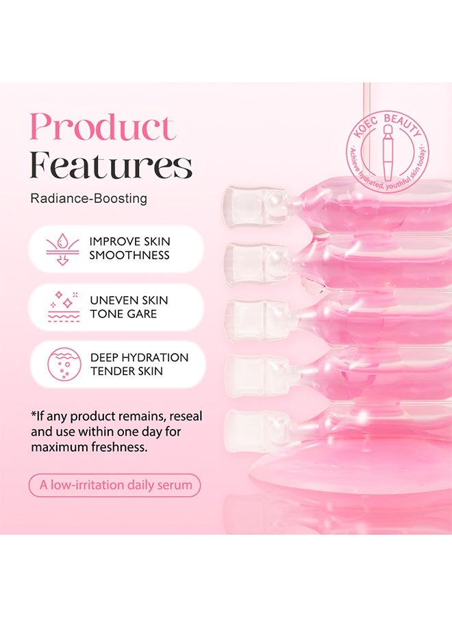 ك أو إي سي مصل اليوم الواحد الوردي pdrn ، حمض نووي السلمون ، أمبولة PDRN ، الكولاجين ، الجلوتاثيون ، حمض الهيالورونيك - إشراق البشرة ، سريع الامتصاص 10 قوارير - 1 عبوة - Image 4