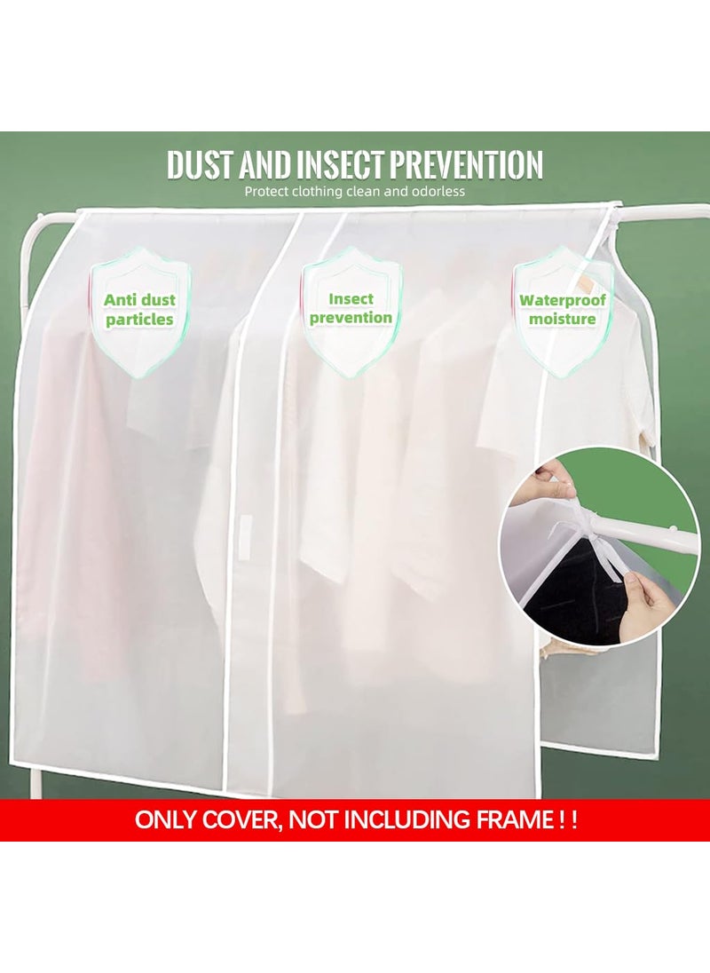 HASTHIP HASTHIP Clothes Rack Cover Garment Rack Cover Large PEVA Translucent Clothing DustproofWaterproof Cover for Suits Coats Sweaters Shirts Not Including Frame  - Image 3