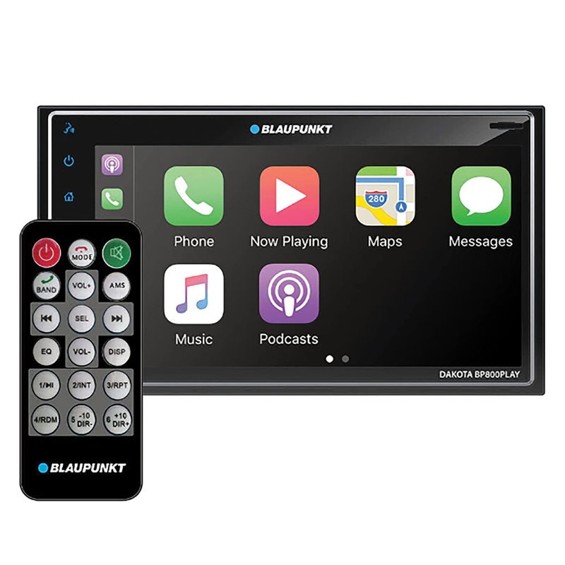 Blaupunkt BP800PLAY Dakota BP800PLAY 68in DoubleDIN Digital Media Receiver with Bluetooth Apple CarPlay and Android Auto
