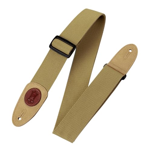 Levy's Leathers Signature Cotton Series 2" Guitar Strap with Tri-Glide Adjustment; Tan (MSSC8-TAN) - Image 1