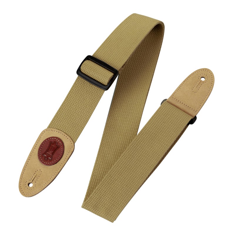 Levy's Leathers Signature Cotton Series 2" Guitar Strap with Tri-Glide Adjustment; Tan (MSSC8-TAN) - Image 4