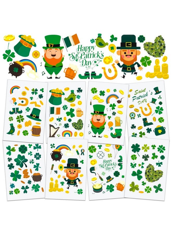 FFNIU - 600 Pcs St. Patrick'S Day Stickers Lucky Shamrock Sticker Beer Gold Coin Rainbow Gold Stickers For Kids School Party Decorations Party Supplies 24 Sheets - Image 1