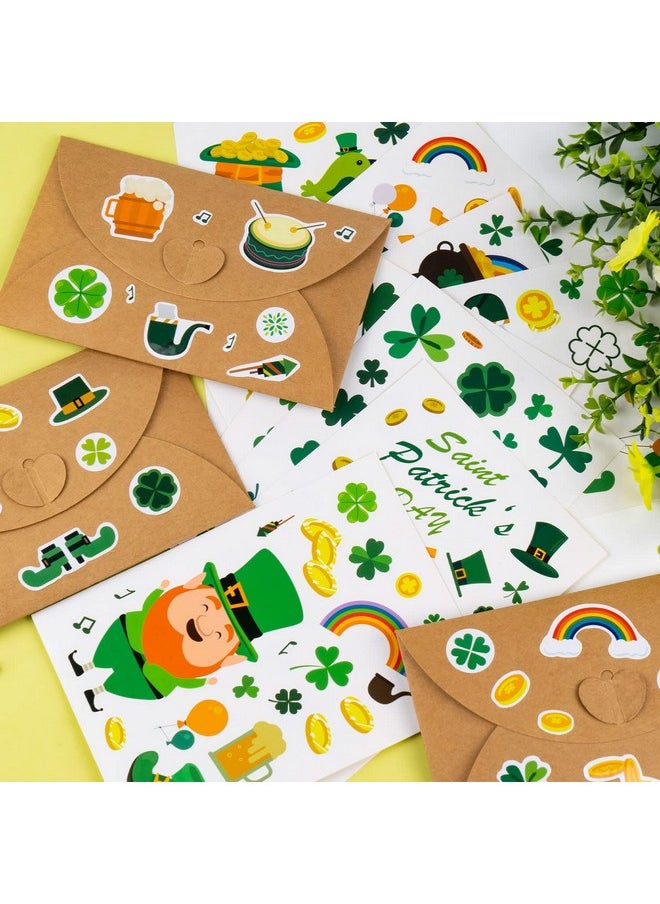 FFNIU - 600 Pcs St. Patrick'S Day Stickers Lucky Shamrock Sticker Beer Gold Coin Rainbow Gold Stickers For Kids School Party Decorations Party Supplies 24 Sheets - Image 1
