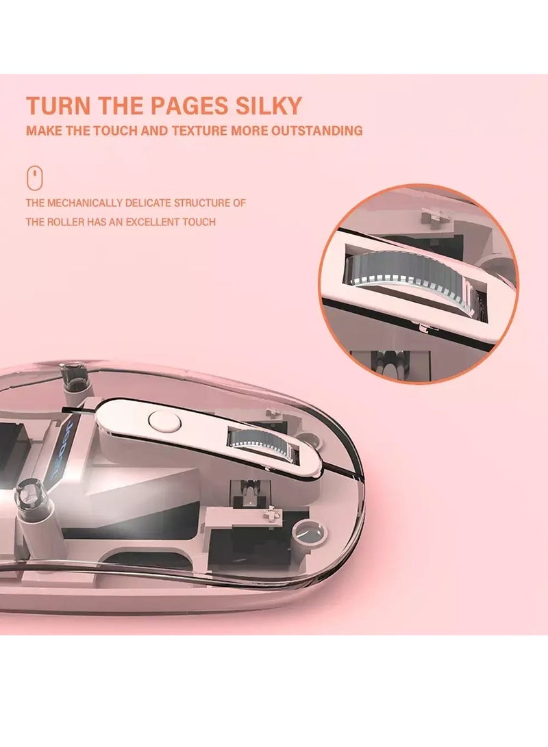 JeDEL WD131P Wireless, Bluetooth Rechargeable Mouse - 1600 DPI Adjustable - Battery Life 180 Hours (Black) - Image 5