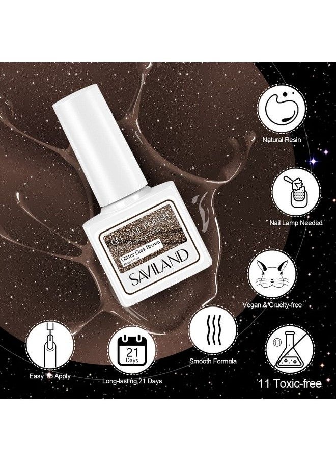Saviland Glitter Gel Polish Set  6 Colors 10Ml Reflective Gel Nail Polish Kit Sparkly Shiny Soakoff U V Led Nail Art Gel Manicure Starter Set Arctic Light Series For Nail Salon Home Diy  - Image 5