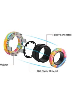 Mr. Penda 3 Piece Fidget Spinner Anti Stress Magnetic Rings, Adult Fidget Magnets Spinner Rings for Anxiety Relief Therapy, Fidget Pack Great Gift for Adults Teens Kids (Multicolour)  - Image 3