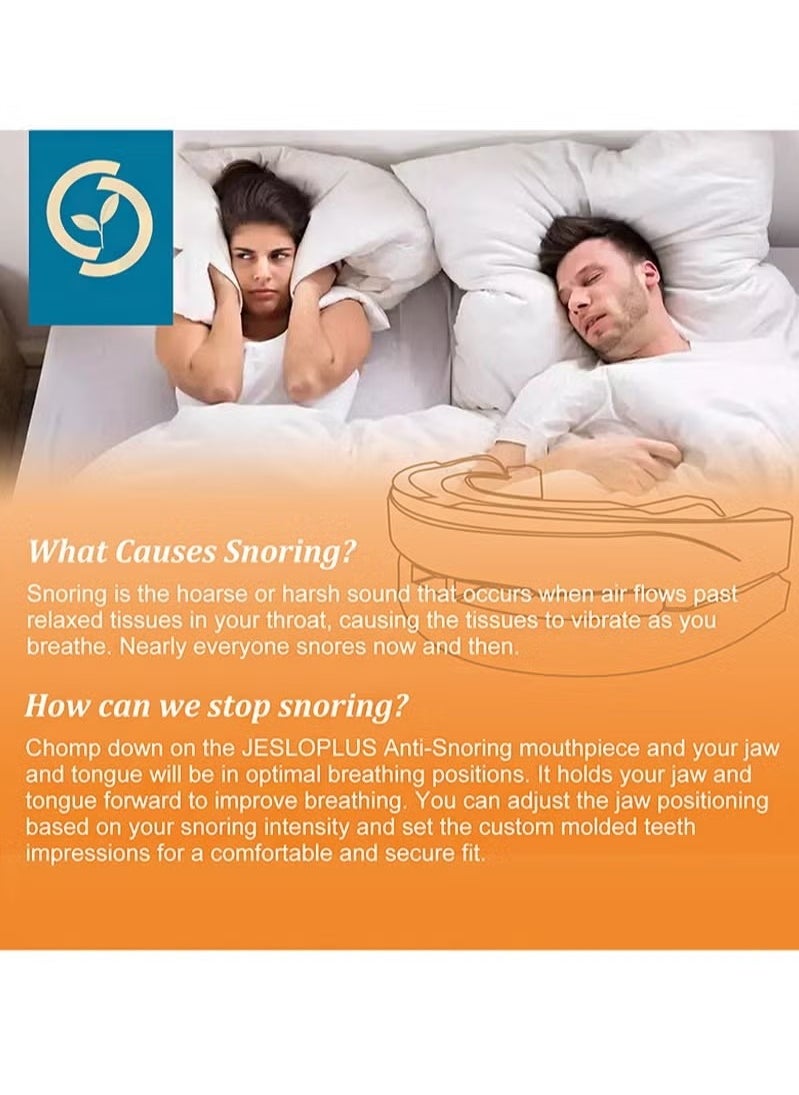 Anti Snore Mouthpiece 10 Adjustable Increments for Anti Grinding Snoring Solution Sleeping Night Mouth Guard Natural Sleep Aid