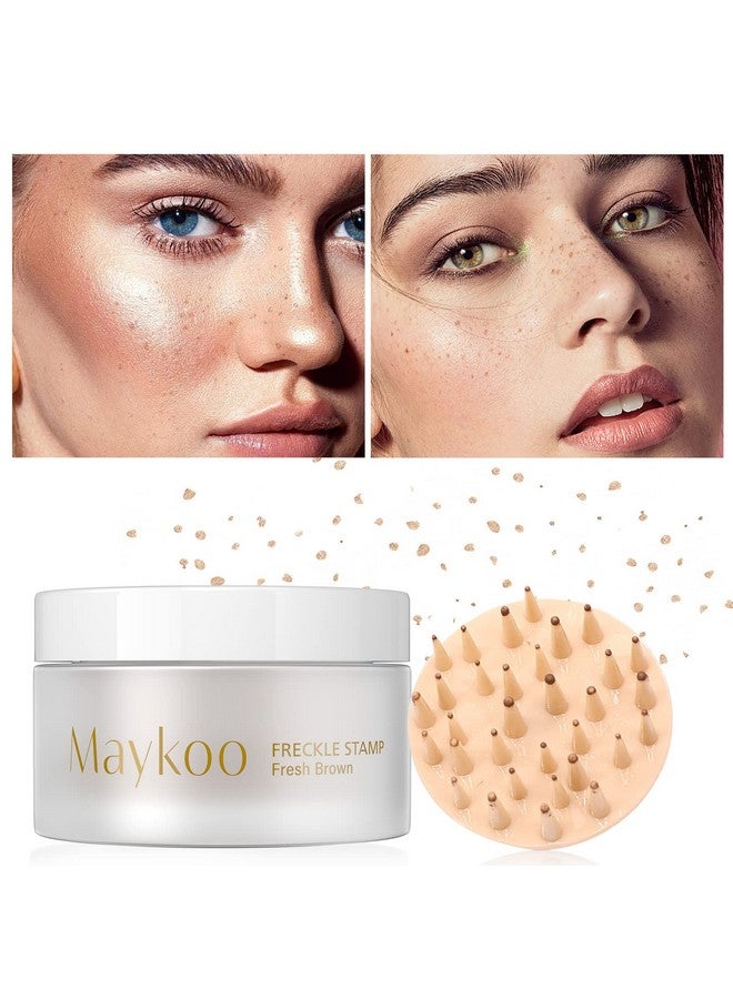 MAYKOO Freckle Cushion Natural Like Freckle Makeup Fake Freckles Pen Waterproof Long Lasting Quick Dry, Get Sun-kissed Stars Makeup Freckle in One Press, Fresh Brown, 15g - Image 1