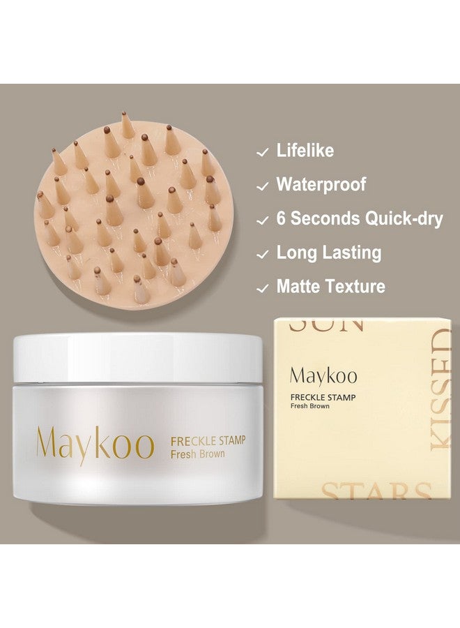 MAYKOO Freckle Cushion Natural Like Freckle Makeup Fake Freckles Pen Waterproof Long Lasting Quick Dry, Get Sun-kissed Stars Makeup Freckle in One Press, Fresh Brown, 15g - Image 3