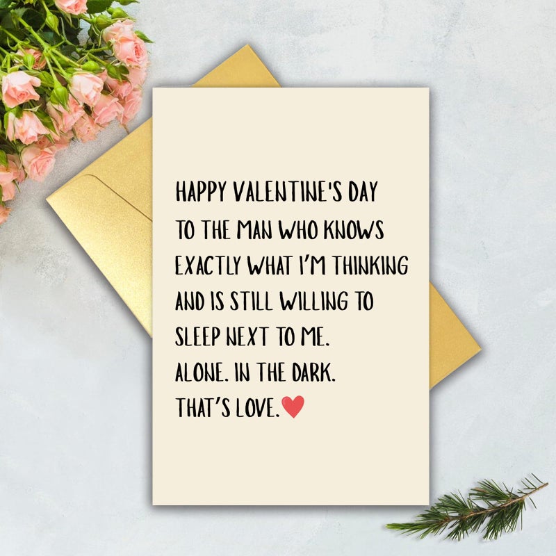 Bhiosng Funny Valentine's Day Card for Him Men, Hilarious Valentines Day Card for Husband Boyfriend Fiance Partner, Humorous Valentines Day Gift from Wife Girlfriend Fiancee - Image 5