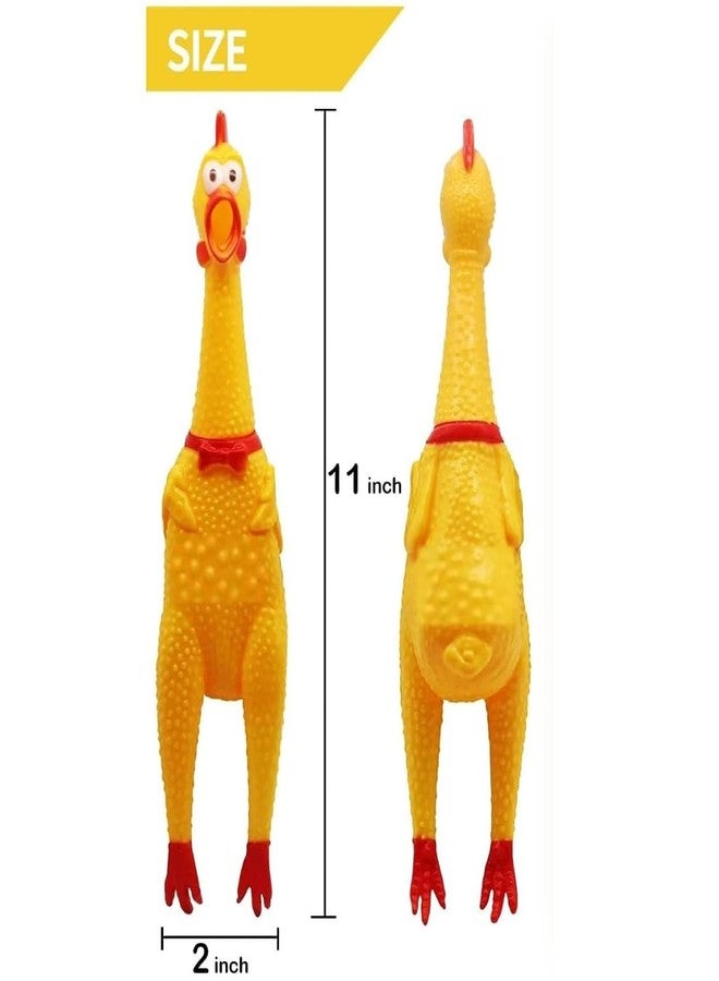 PETZLUV Dog Toys for Aggressive Chewers Large Medium Breed, Small Puppy Teething Chew Toys, Squawking Chicken Rubber Squeeze Squeaky Dog Toys - Multicolor - Image 4