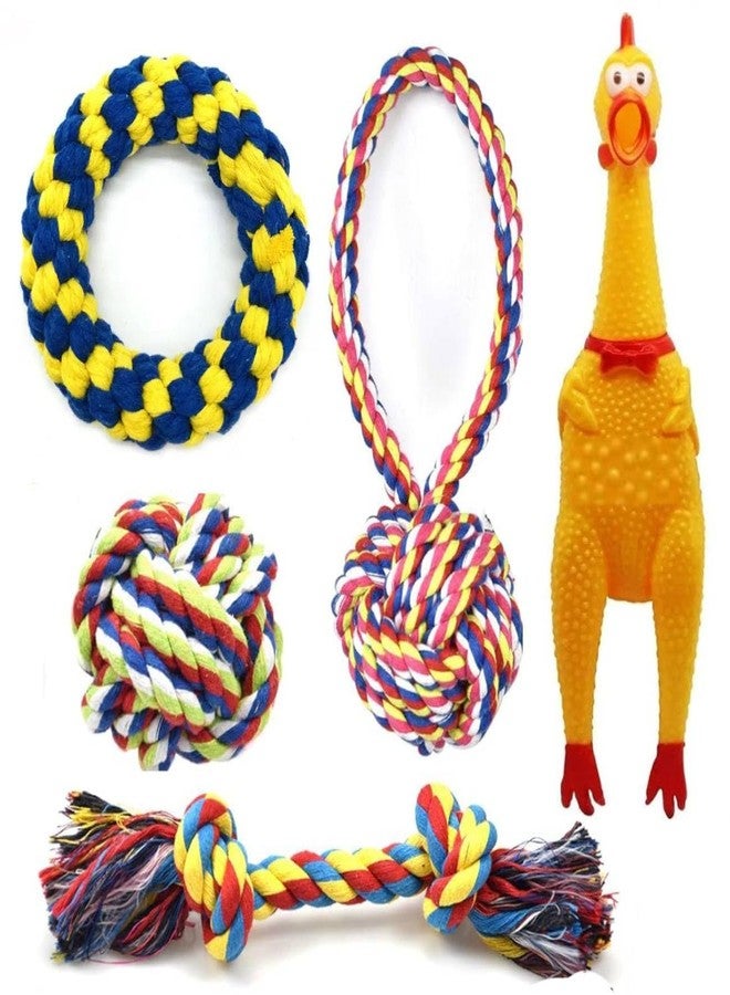 PETZLUV Dog Toys for Aggressive Chewers Large Medium Breed, Small Puppy Teething Chew Toys, Squawking Chicken Rubber Squeeze Squeaky Dog Toys - Multicolor - Image 1