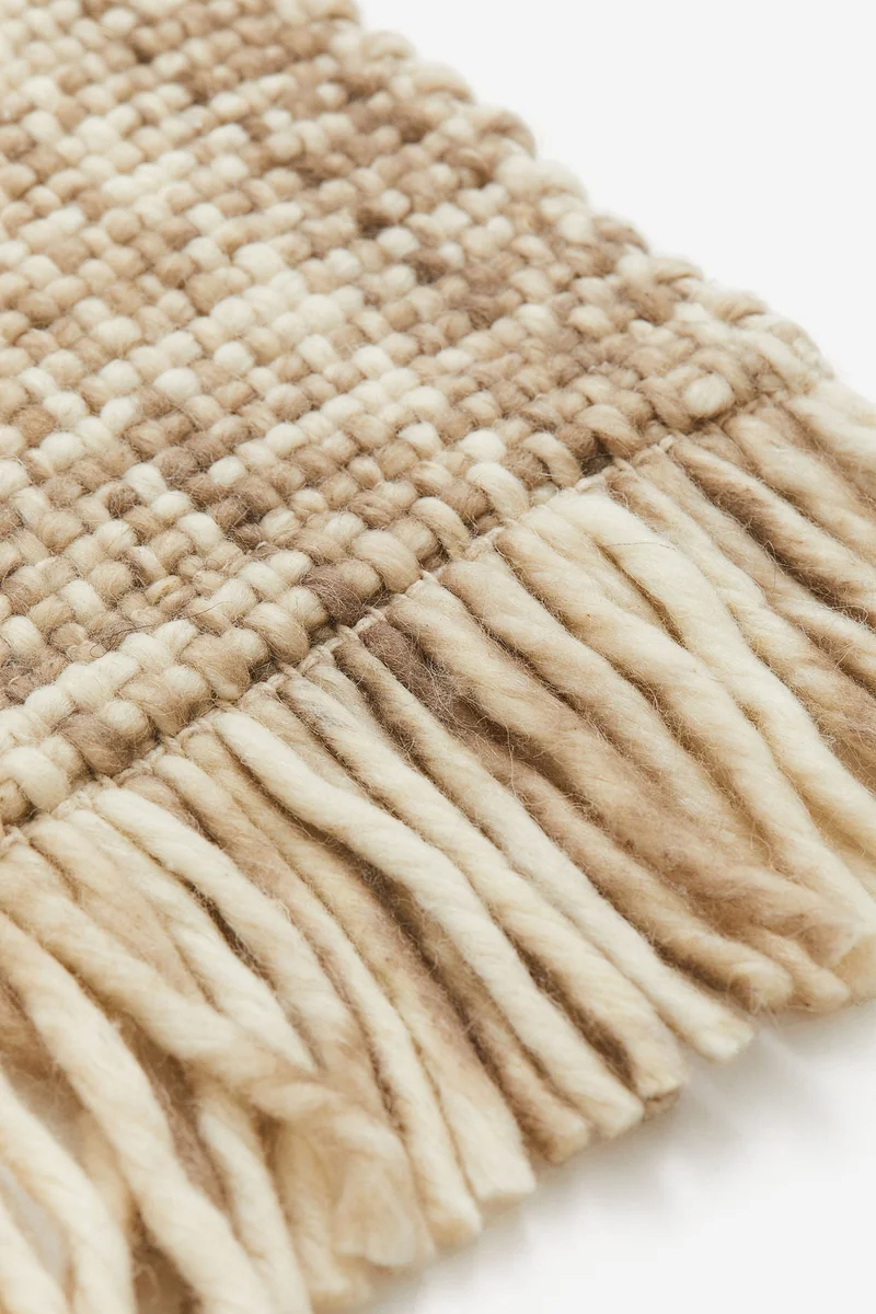 H&M Fringed Wool-Blend Rug
