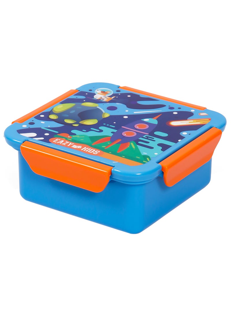Eazy Kids صندوق غداء مصنوع من مواد خالية من BPA والفثالات، فضاء - أزرق، 650 مل - Image 1