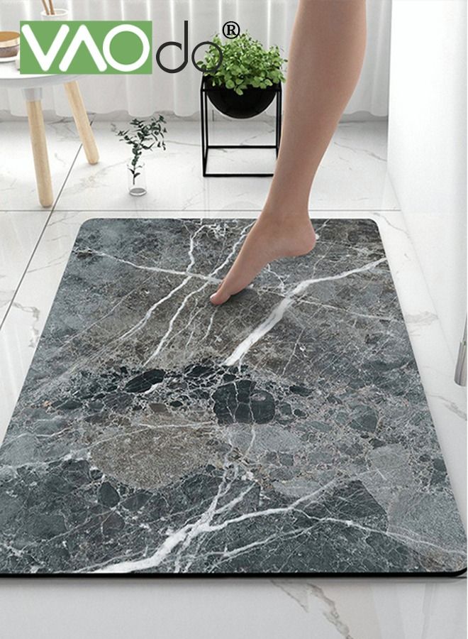 VAOdo Bath Mat Super Absorbent Bathroom Cushion Toilet Absorbent Non-Slip Mat Not Moldy Kitchen Porch Floor Mat  - Image 1