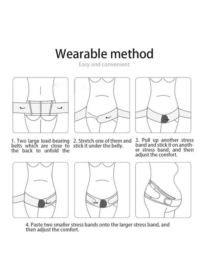 Thoraya Breathable Maternity Support Belly Belt Prenatal Pregnancy Belt Pregnant Brace BandBlack Free Size  - Image 3