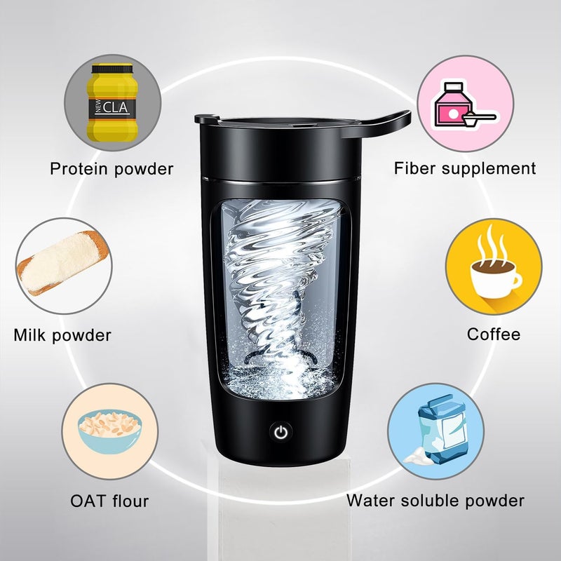 JOTER & LIBEAR Electric Shaker Bottle, Blender Bottles, Made with Tritan - BPA Free - Portable Mixer Cup/USB Rechargeable Shaker Cups for Protein Shakes and Meal Replacement Shakes, 22 oz - Image 3