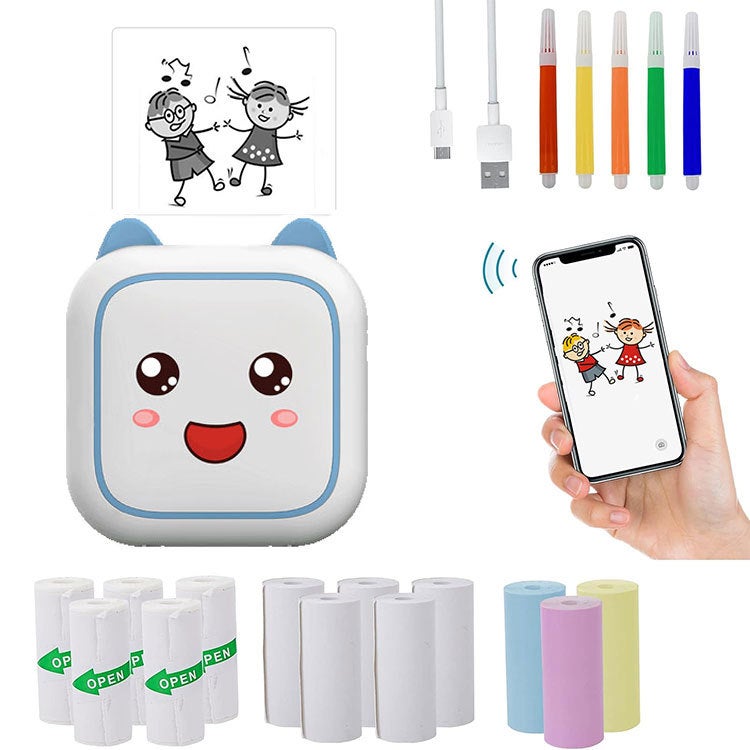 Portable Thermal Po Printer Pocket Student Wrong Title Label Inkless Mini Printer Factory - Image 2