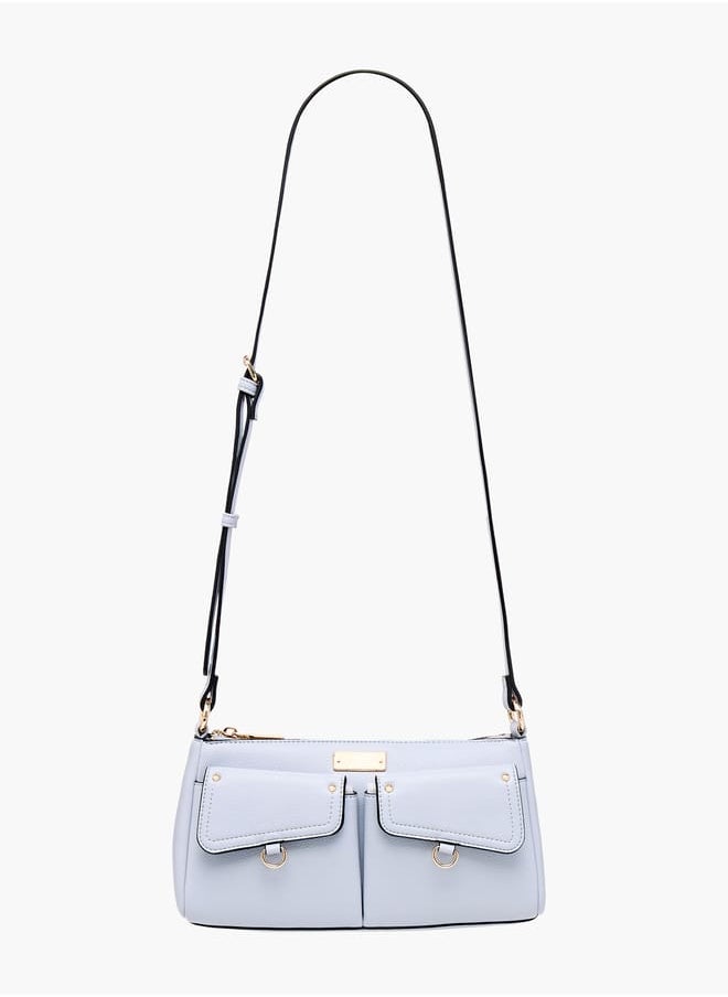 Celeste Solid Shoulder Bag with Zip Closure and Adjustable Handle  - Image 2