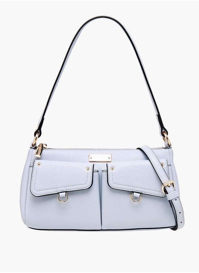 Celeste Solid Shoulder Bag with Zip Closure and Adjustable Handle  - Image 1