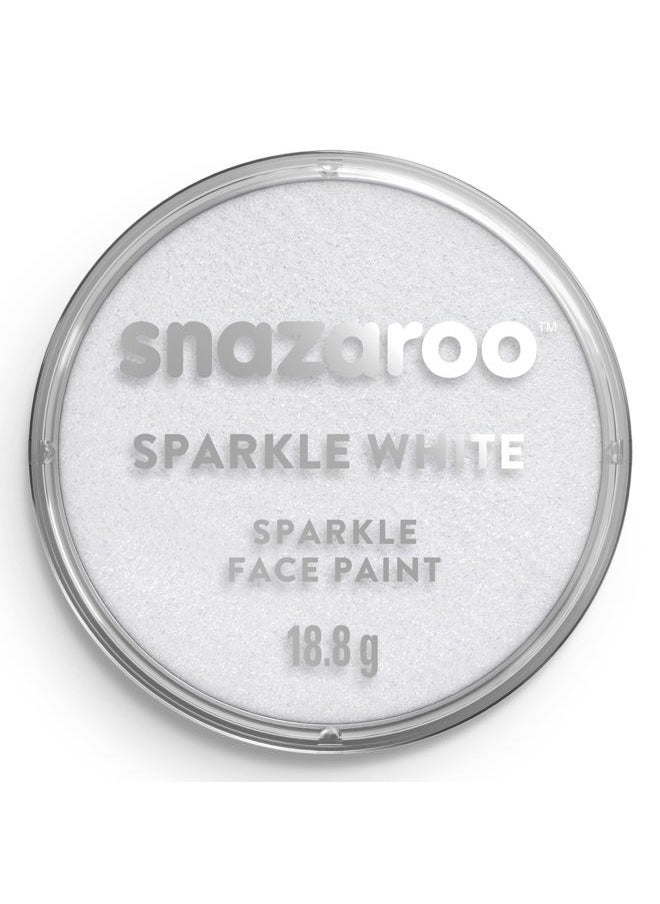 Snazaroo - Sparkle Face and Body Paint, 18.8g (0.66-oz) Pot, Sparkle White - Image 1