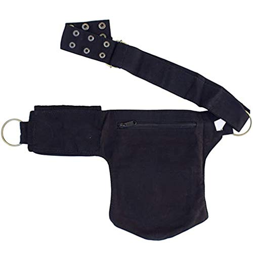 KPYWZER Waist Bag for Women Fanny Pack Renaissance Faire Festival Lace Chest Pack Hip Bum Bag with Adjustable Belt Travel Outdoors Black - Image 5
